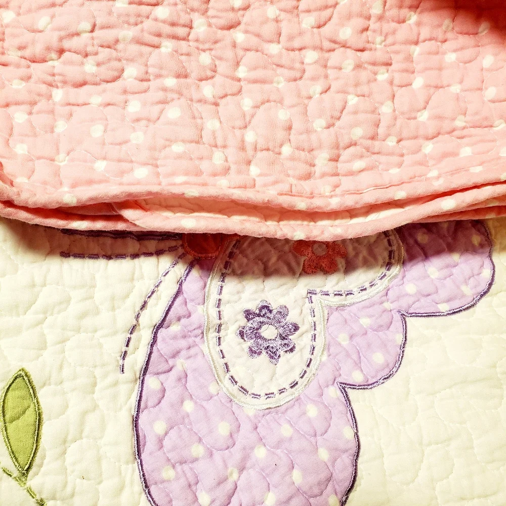 Bella Luxx Childrens Collection Butterfly Patchworth Quilt Bedding Full Blanket